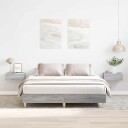 Sengeramme uten madrass grå sonoma 140x200 cm konstruert tre