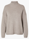 Selected Femme Cille Long Sleeve Knit High Neck Beige XXL