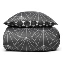 Borg Living Sateng sengesett - 150x210 cm - 100% Bomullssateng - Hexagon - Grå