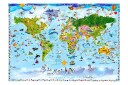 Fototapet World Map For Kids 350x245 - Artgeist sp. z o. o.