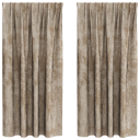  Gardin med gardiner 2 pcs champagne 175 x 140 cm Fløyel
