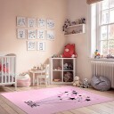 Barneteppe Starshine rosa Størrelse: 120 x 170 cm
