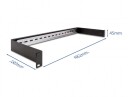 Delock Din-Skinnepanel Rackmonterbar Svart 1U 19" 66883