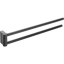 kosmisk svingbart dobbelt håndklestativ black 415x75x50 mm