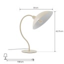 Lucande Arvadon bordlampe i metall beige