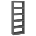 vidaXL Bokhylle/romdeler gr? 60x30x167,5 cm heltre furu