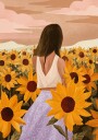 Sunflower Evenings Poster Plakat / 40x50cm