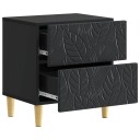  Nattbord Svart 43 x 34,5 x 48 cm Konstruert tre