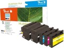 Peach HP 932XL/933XL BK/Y/C/M kompatible blekkpatroner 5 pk PI300 580