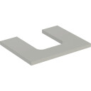 GEBERIT ONE bordplate 600x470x30mm utskjæring i midten for høy kompakt kum