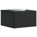 Vegghengt Nattbord Svart 33 x 34,5 x 20 cm Konstruert tre