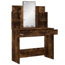  Sminkebord med LED røkt eik 96x40x142 cm 8721012045200