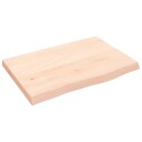 vidaXL Vegghylle 60x40x4 cm ubehandlet heltre eik