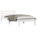 Sengramme med Hodegavl Hvit 90x220 cm Solid Tre Furu