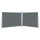 vidaXL Uttrekkbar sidemarkise 100x1000 cm antrasitt