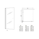 Macro Design Spirit Dusjdør Rett - med Hullgrep Krom / 87cm Screen Glass