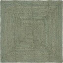  Områdetepper Rektangulær Olivengrønn 120 x 120 cm Jute