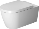 Duravit ME by Starck Vegghengt toalett 360x570 mm, Rimless, Hvit Matt m/HG