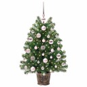  Kunstig juletre med 150 LED med stativ grønn 75 cm PE og PVC