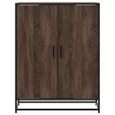  Skoskap brun eik 75x38x97,5 cm konstruert tre og metall 8721102923753