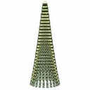 vidaXL LED juletre 270 cm 648 LED-lys Varmhvit Stål Grønn