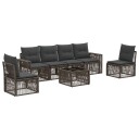 vidaXL Hagesofa Set 7 pcs Grå og Mørk Grå polyrotting