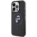 Karl Lagerfeld Karl&Choupette Glitter MagSafe Etui for iPhone 15 Pro Svart