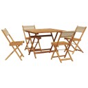 Hagespisegruppe 5 deler beige polypropylen og heltre