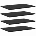  Bokhyllebrett 4 pcs Svart 60 x 40 x 1.5 cm Konstruert tre
