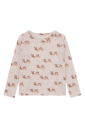 Hust & Claire Acel Caret ull/tencel trøye til barn wheat melange 98