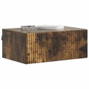  Vegghengt Nattbord Røkt Eik 49 x 34,5 x 20 cm Konstruert tre