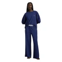 Polo Ralph Lauren Intimates Sweatshirt & Wide Leg Pant Set   Navy   S