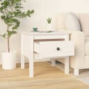 vidaXL Sidebord hvit 50x50x49 cm heltre furu