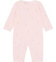 Blå Romper Ls Rib Pink 80