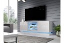 Qiu TV Benk 40x160 cm LED belysning   Hvit/Høyglans