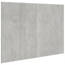  Sengegavl betonggrå 120x1,5x80 cm konstruert tre
