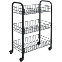 Metaltex Metaltex Kjøkkentralle med 3 kurver Siena svart 430398