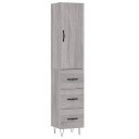 vidaXL Highboard grå sonoma 34,5x34x180 cm konstruert tre 8720845483098