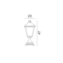 Norlys London Utendørs Parklampe Liten Hvit, Ingen