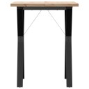  Spisebord Y-ramme 60x60x75,5 cm heltre furu og støpejern 3282780