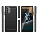 Hurtel Carbon Case Cover for Nokia G400 Flexible Silicone Carbon Cover Black