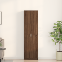  Garderobeskap med dør brun eik 55 x 25 x 189 cm Konstruert tre