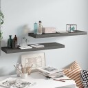 vidaXL Flytende vegghyller 2 stk h?yglans gr? 80x23,5x3,8 cm MDF
