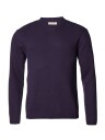 Chevalier Stanley V Neck Wool Pullover Men Eggplant L L