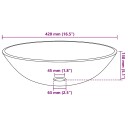vidaXL Servant Herdet Glass 42 cm Brun