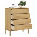  Kommode FLORO voksbrun heltre furu