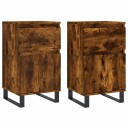 vidaXL Skjenker 2 stk røkt eik 40x35x70 cm konstruert tre
