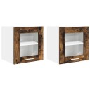  Hengende skap med lagring Riga 2 pcs Røkt eik 40 x 31 x 40 cm
