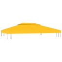 vidaXL Dobbel toppduk til paviljong 310 g/m² 4x3 m gul