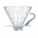 Hario V60 Pour Over Dripper - Glass - White , 02 (2-4 cups)